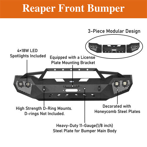 Full Width Front Bumper & Rear Bumper for 2007-2013 Toyota Tundra u-Box BXG.5200+BXG.5206 25