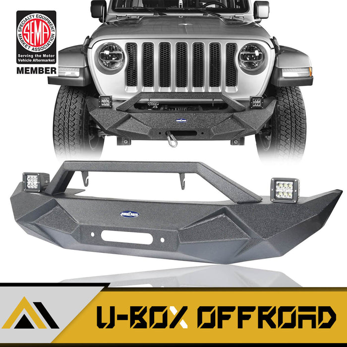 Blade Master Front Bumper w/Winch Plate & License Plate Holder(20-24 Jeep Gladiator JT) - u-Box