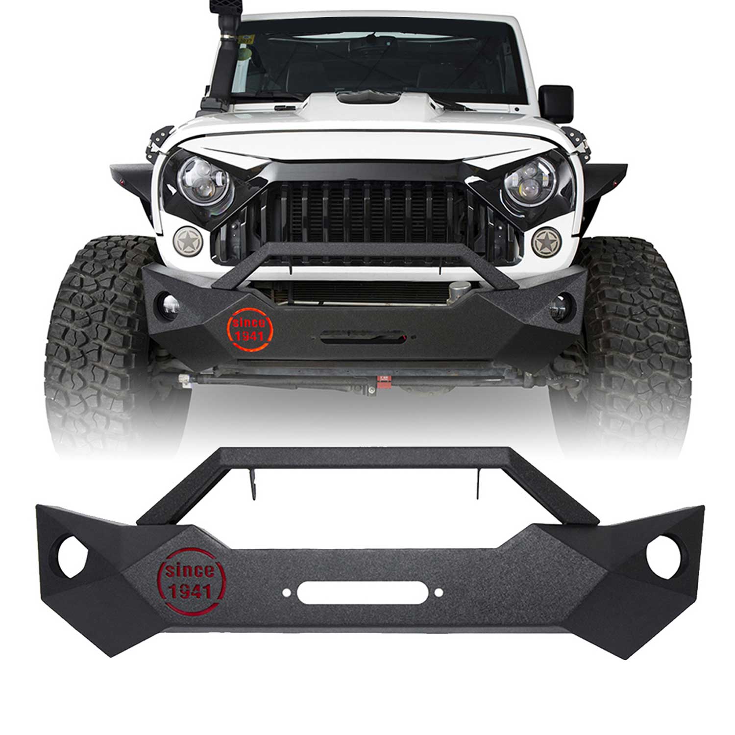 Fragmentation Front Bumper for Jeep Wrangler JK JKU 2007-2018