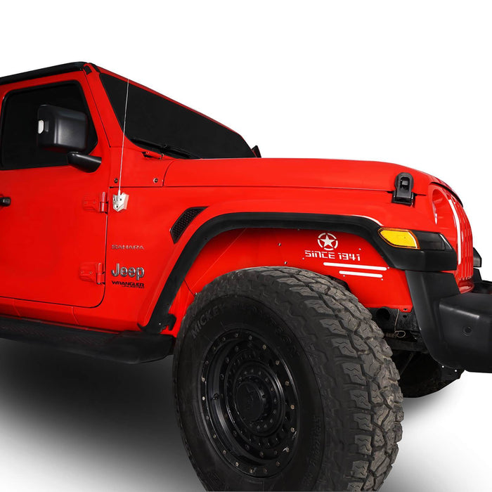 Front & Rear Inner Fender Liners(18-24 Jeep Wrangler JL Excluding 20 Wrangler Rubicon Edition) - u-Box