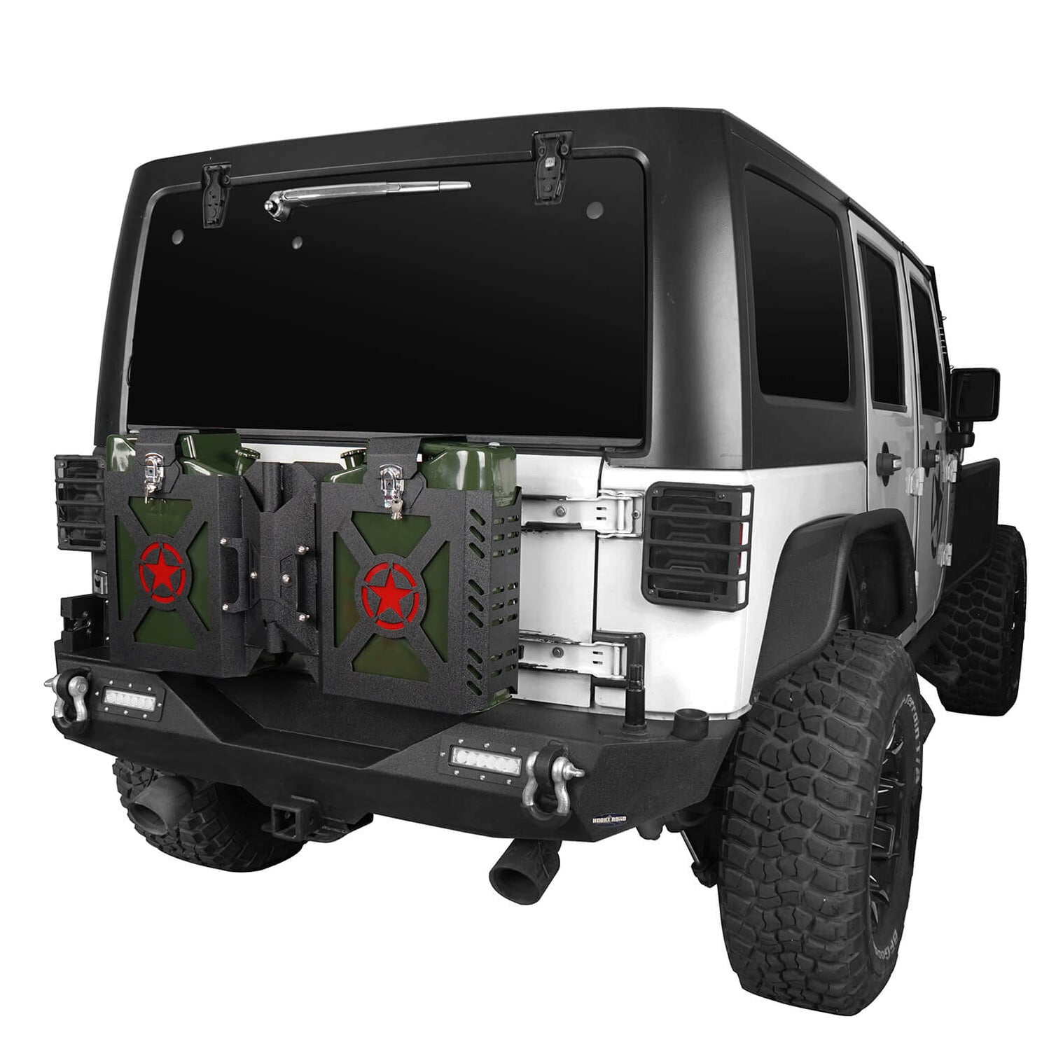 Jeep JK Jerry Gas Can Holder w/Tailgate Mount & Jerry Gas Can for 2007 ...