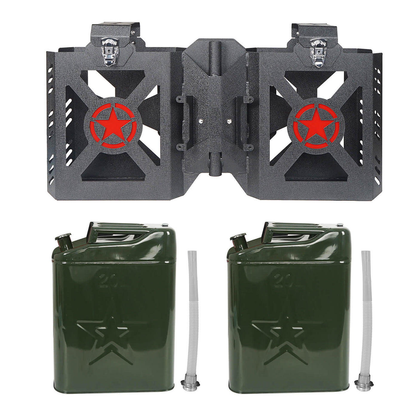 Jeep JK Jerry Gas Can Holder w/Tailgate Mount & Jerry Gas Can for 2007 ...