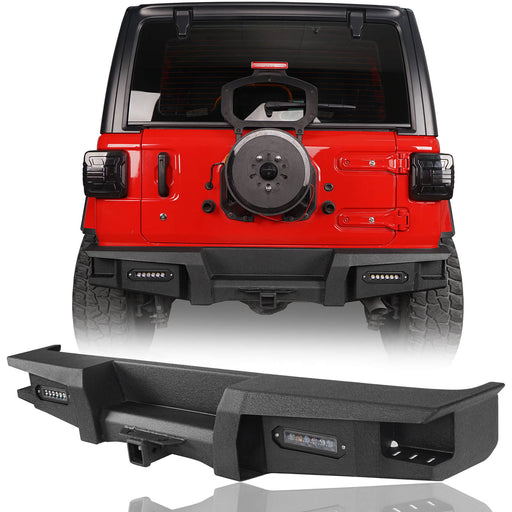 Jeep JL Rear Bumper with 2 inch Hitch Receiver Jeep JL Bumper for Jeep Wrangler JL 2018-2019  - u-Box BXG3032 2