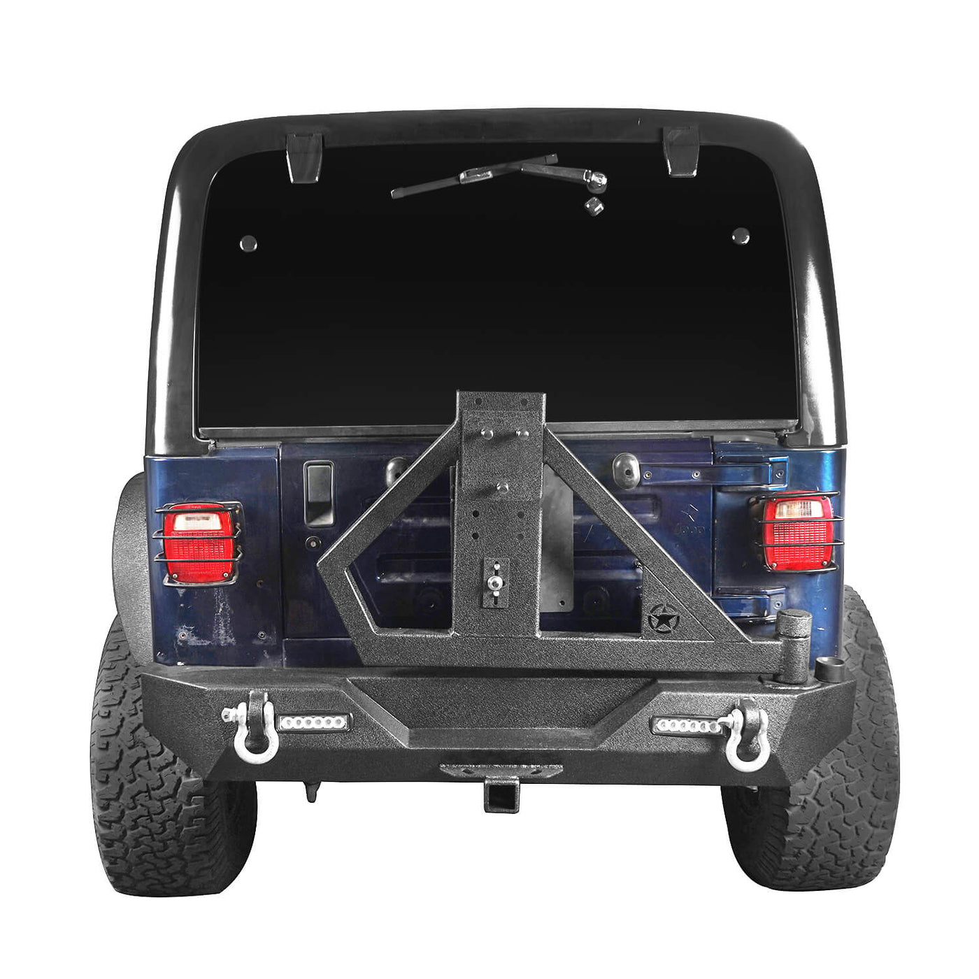 Jeep TJ Rear Bumper With Tire Carrier & Receiver Hitch for 1997-2006 ...