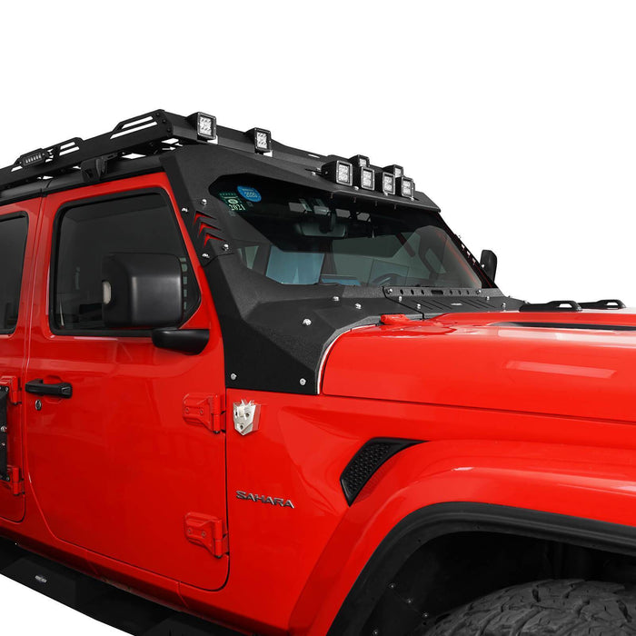 Mad Max Front Bumper  Windshield Frame Cover for Jeep Wrangler JL  Jeep  Gladiator JT u-Box Offroad
