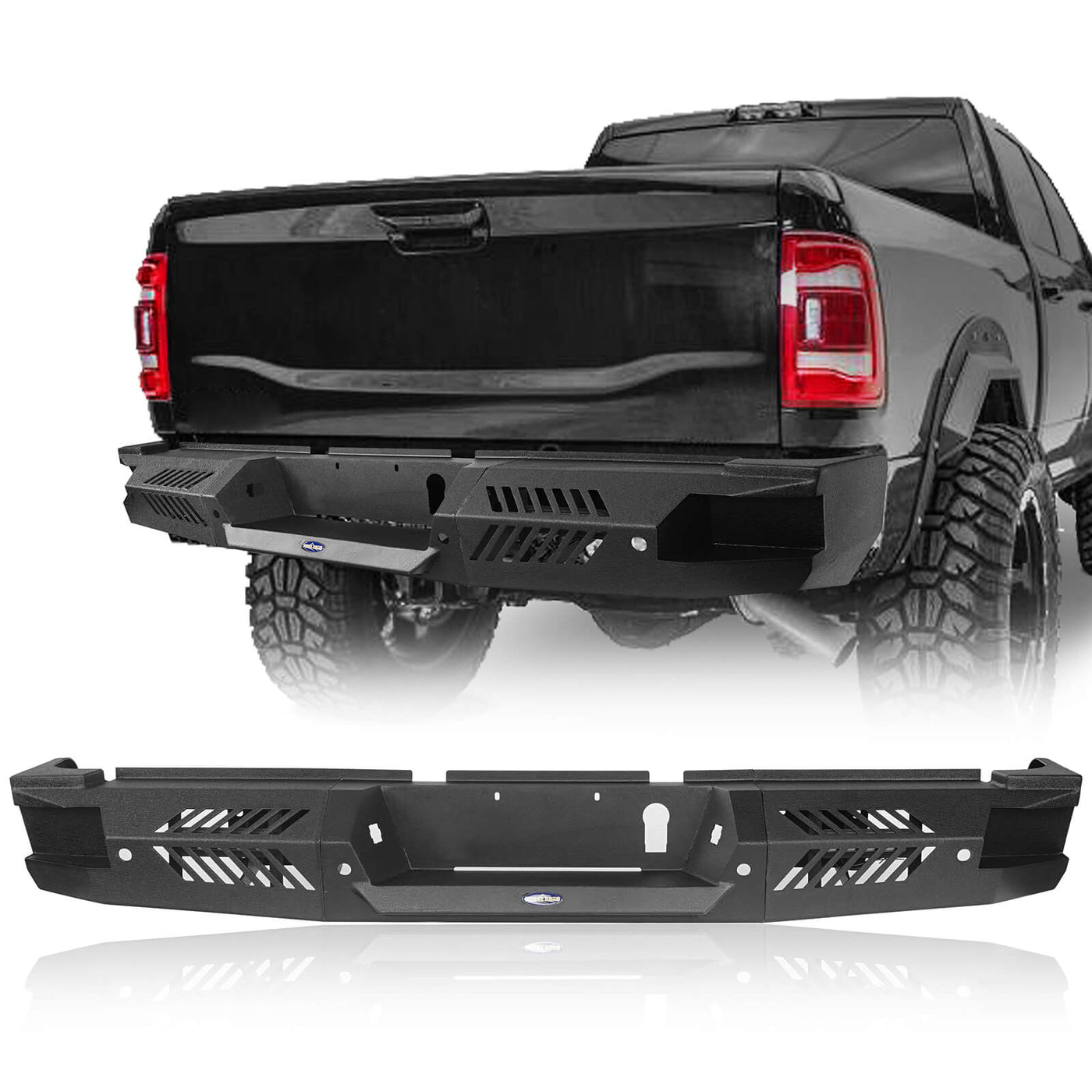 Dodge Ram 2500 Rear Bumper w/LED Spotlights for 2019-2024 Ram 2500 - u ...